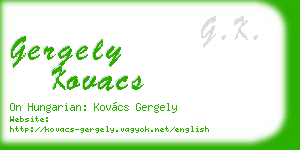 gergely kovacs business card
