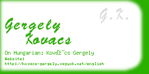 gergely kovacs business card
